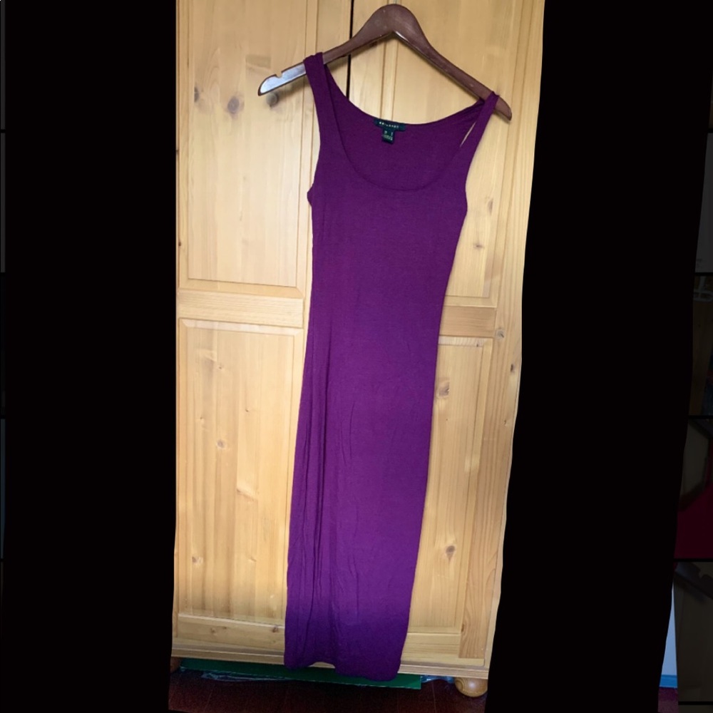 Jersey Bodycon Midi Dress - Dark purple